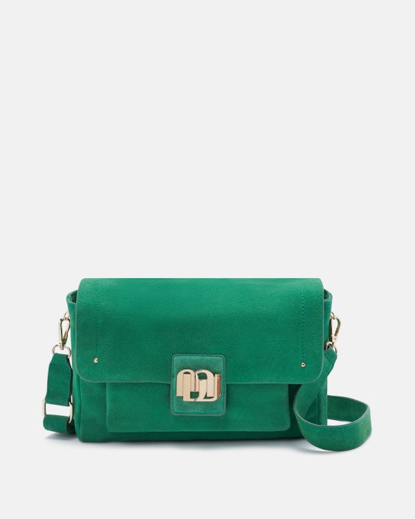 SAC CUIR VELOURS ALICIA/VEL VERT