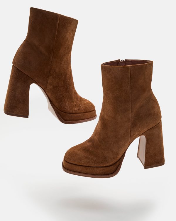 BOTTINES KATYA/VEL COGNAC - Image 4