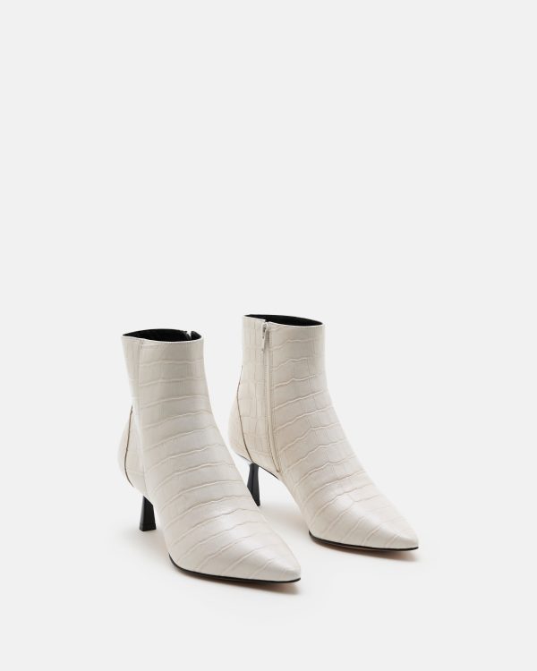 BOTTINES KOSHI/CROCO ÉCRU - Image 2
