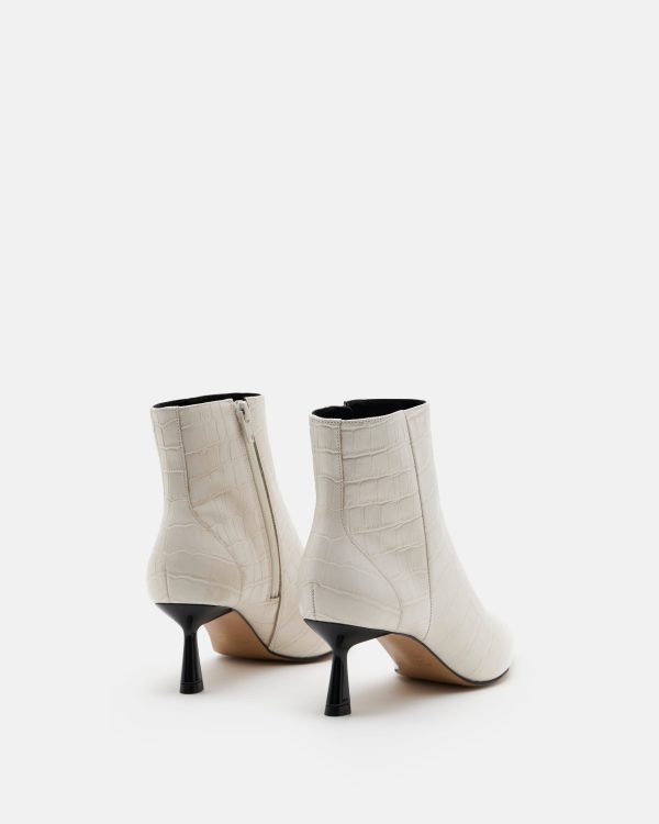 BOTTINES KOSHI/CROCO ÉCRU - Image 3