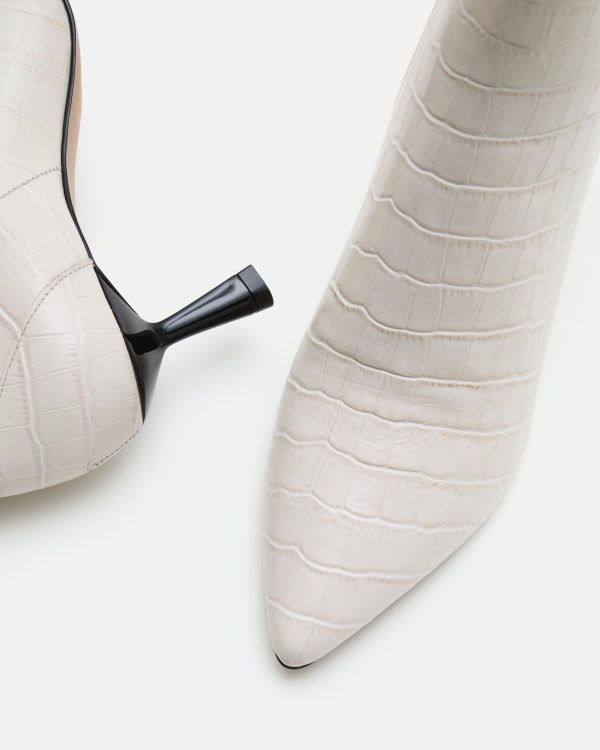 BOTTINES KOSHI/CROCO ÉCRU - Image 4