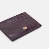 PORTE CARTES KALY/CROC POURPRE